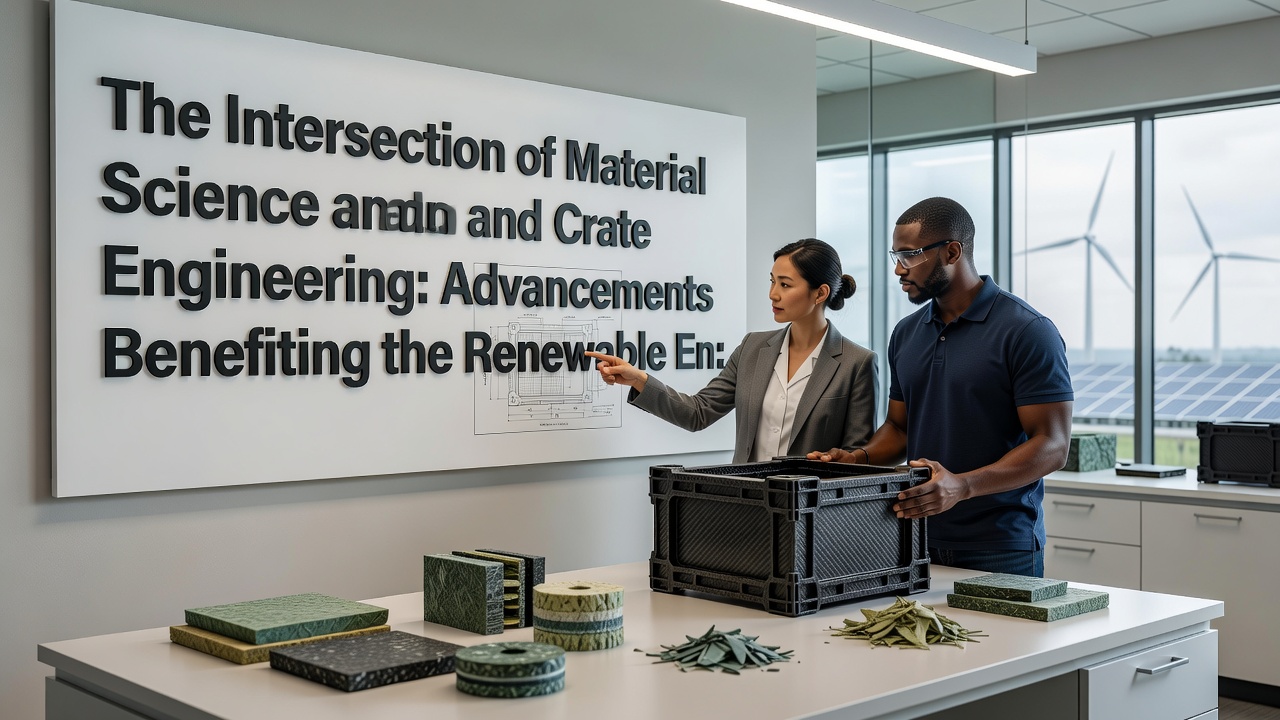 Engineers inspecting smart sensor-equipped crates for battery storage units in a renewable energy facility